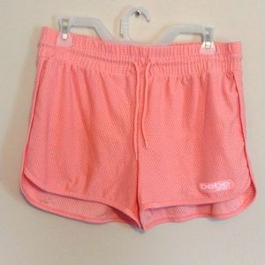 Bebe Sport Activewear mesh Track Shorts Large